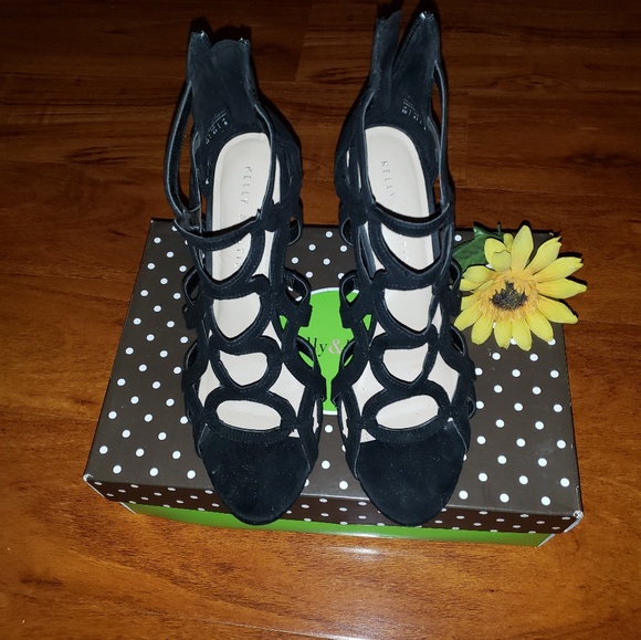 Black Strappy Sexy Kelly & Katie Stilettos - Picture 3 of 8